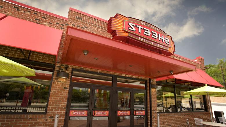 The entrance of a Sheetz convenience store is shown